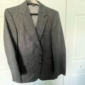 Men’s 2 Piece Suit e.desimone Vintage 100% Wool Gray Jacket and Pants Sz 39R